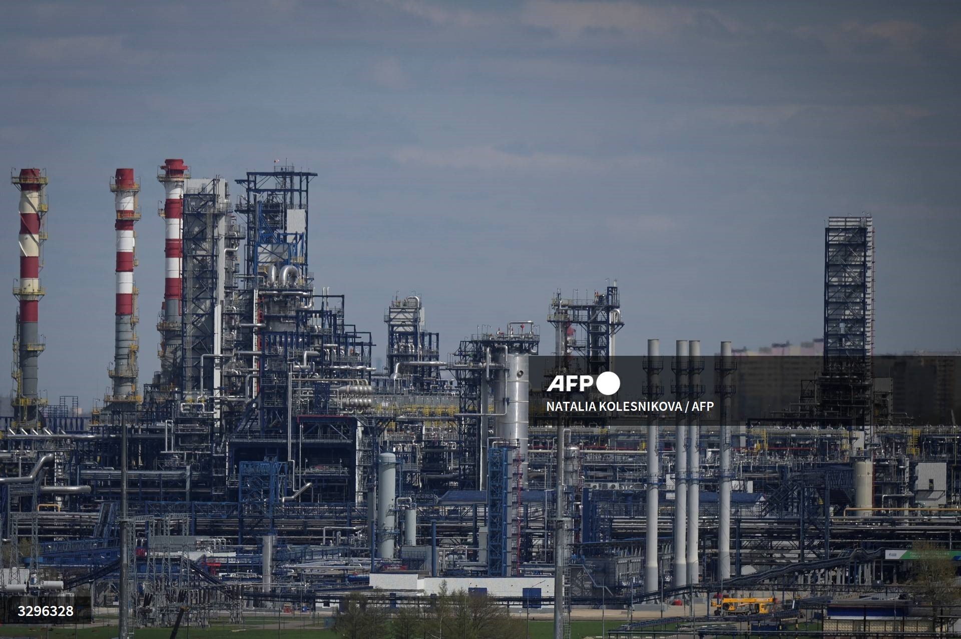 Nhà máy lọc dầu của nhà sản xuất dầu Gazprom Neft ở ngoại ô Mátxcơva, Nga. Ảnh: AFP