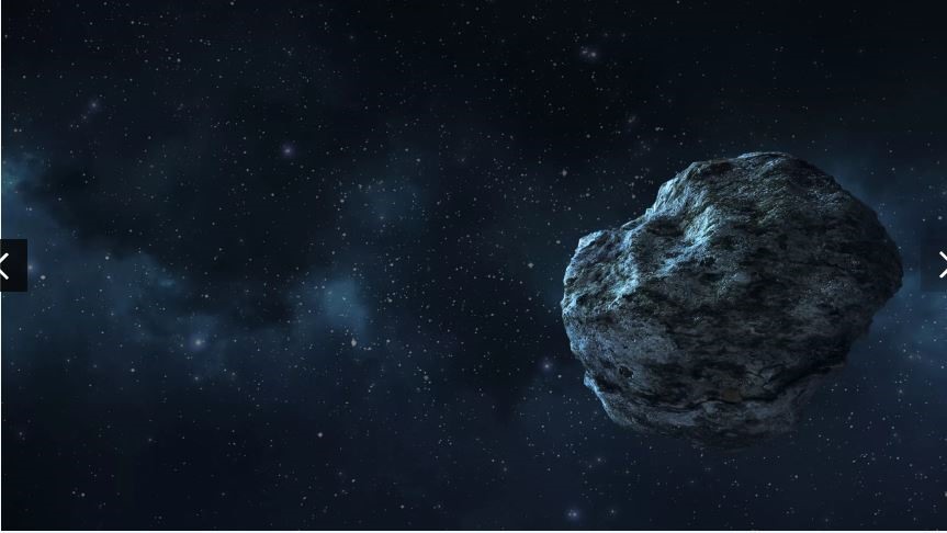 Hình minh họa tiểu hành tinh khổng lồ đang trôi nổi trong không gian. Ảnh: NASA