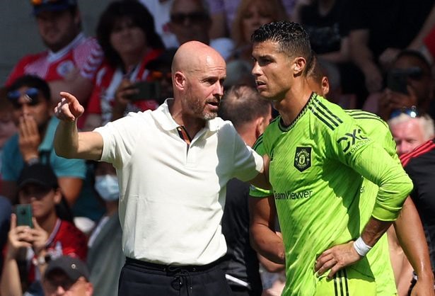 Từ thời điểm đến Man United, Ten Hag đã không hài lòng với Ronaldo.  Ảnh: AFP