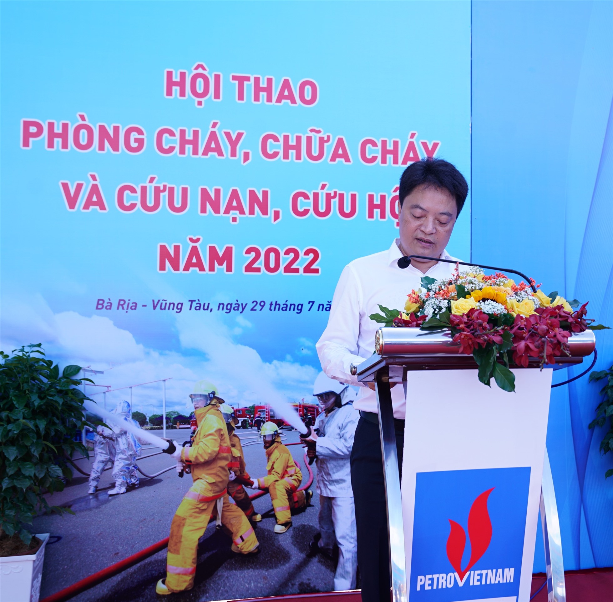 Ông Hoàng Văn Quang – Tổng giám đốc PV GAS phát biểu khai mạc Hội thao. Ảnh: PV GAS