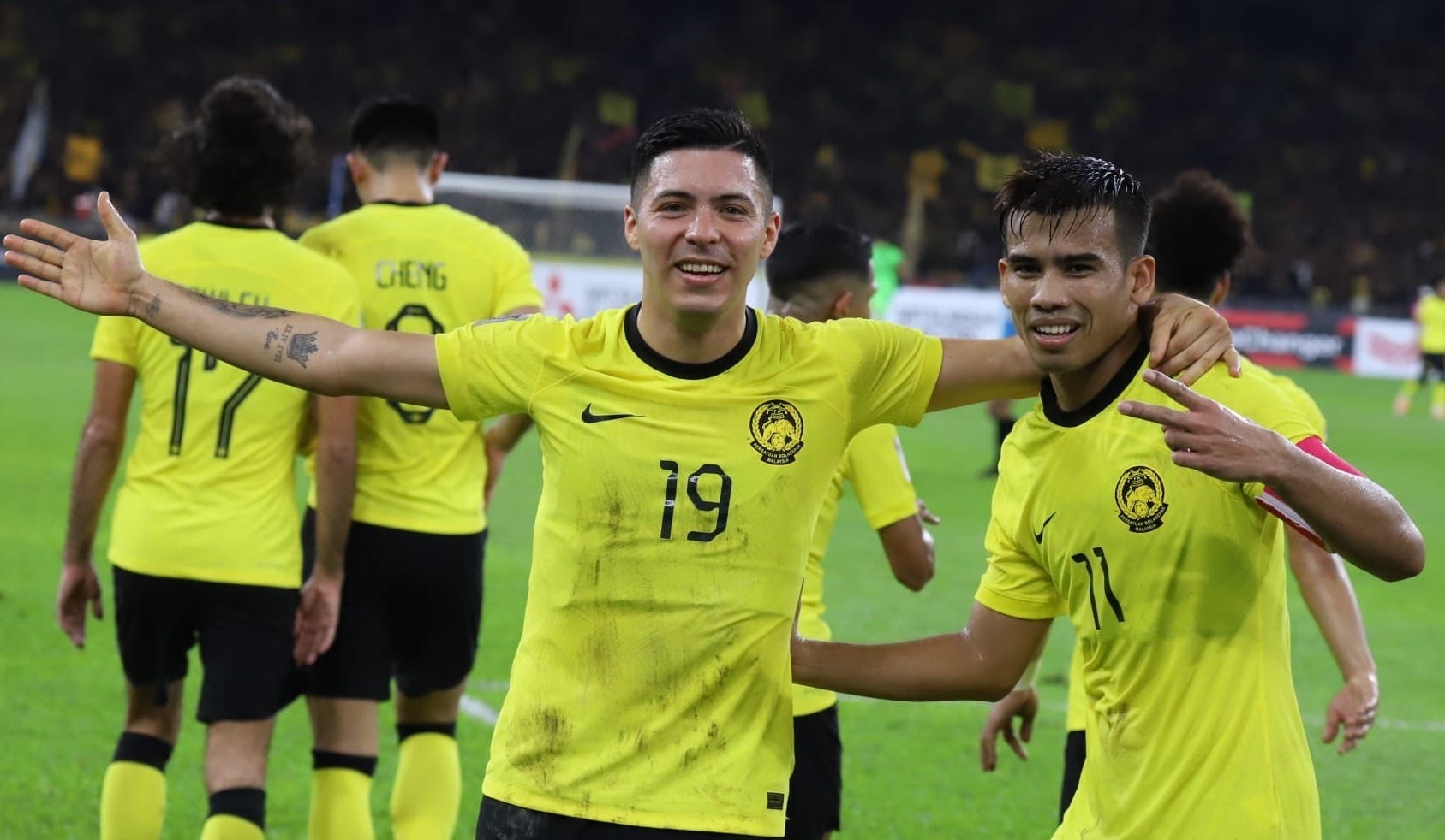 Malaysia giành chiến thắng dễ dàng 5-0 trước tuyển Lào. Ảnh: FAM