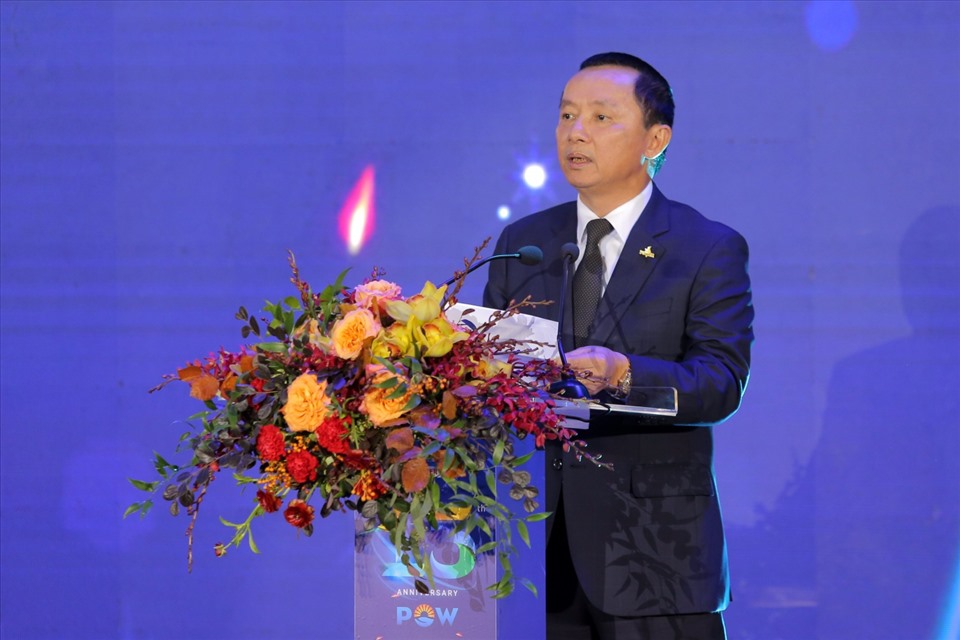 Chủ tịch HĐQT PV Power Hồ Công Kỳ phát biểu đáp từ tại buổi lễ (Ảnh: PV Power)