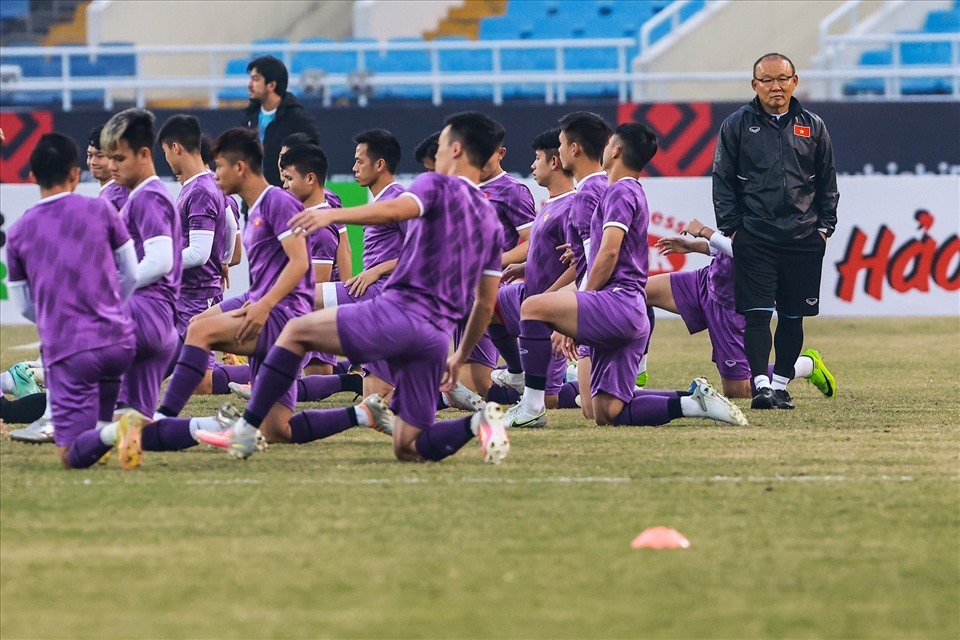 Huấn luyện viên Park Hang-seo có nhiều phương án nhân sự trận gặp Malaysia. Ảnh: Minh Dân