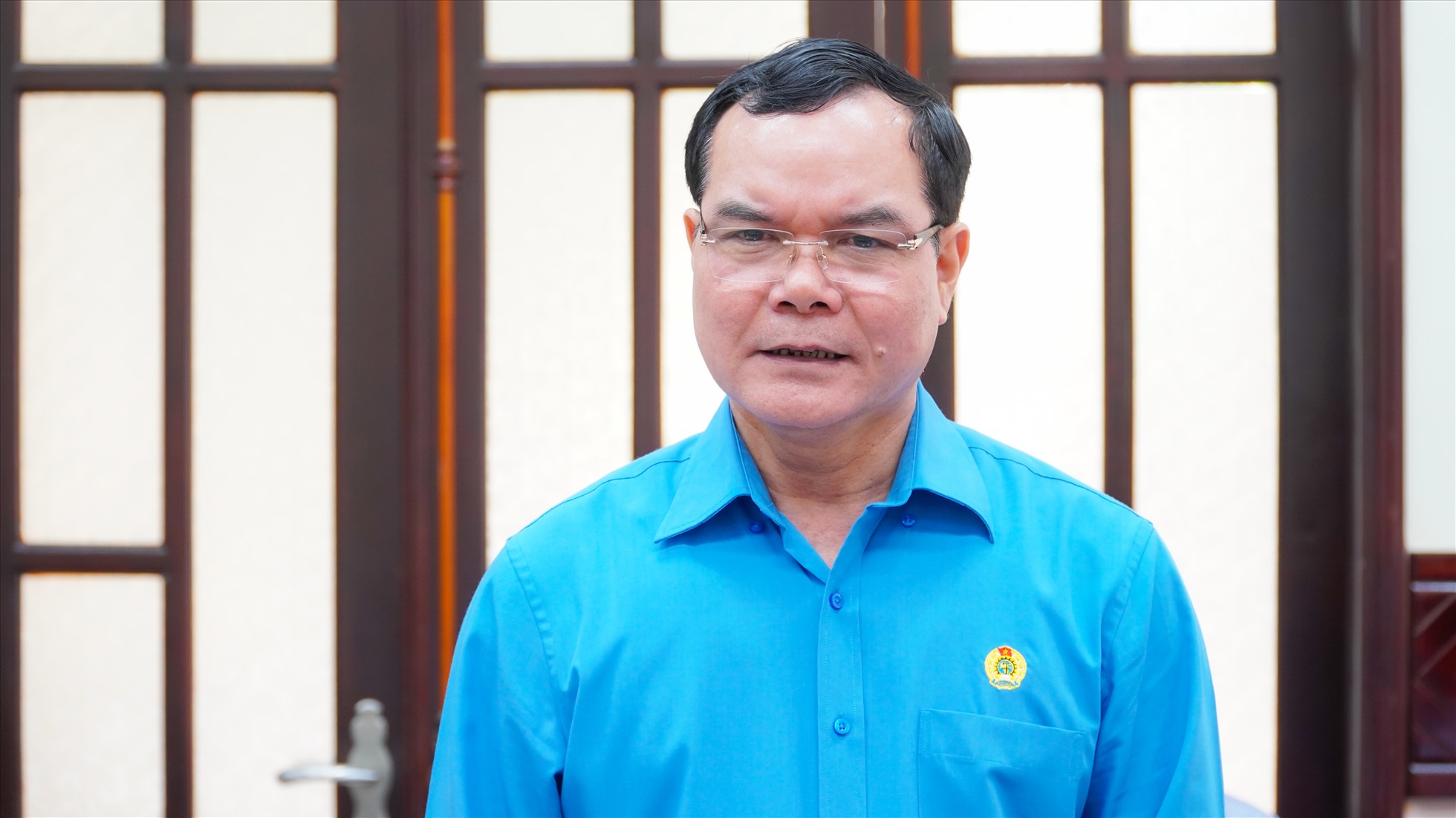 Chủ tịch Tổng LĐLĐ Việt Nam Nguyễn Đình Khang phát biểu. Ảnh: Quang Sĩ