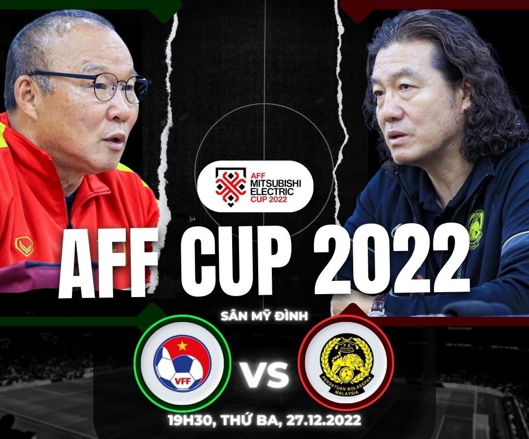 Tuyển Việt Nam gặp Malaysia tại AFF Cup 2022. Ảnh đồ hoạ: Lê Vinh