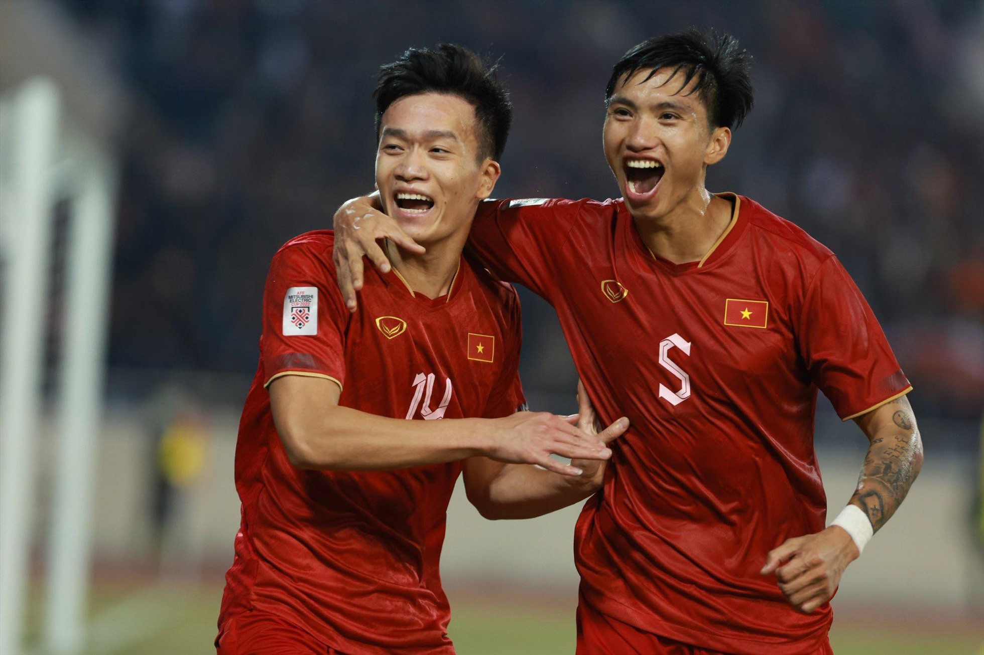 Hoàng Đức nâng tỉ số lên 3-0 cho Việt Nam. Ảnh: Hải Nguyễn