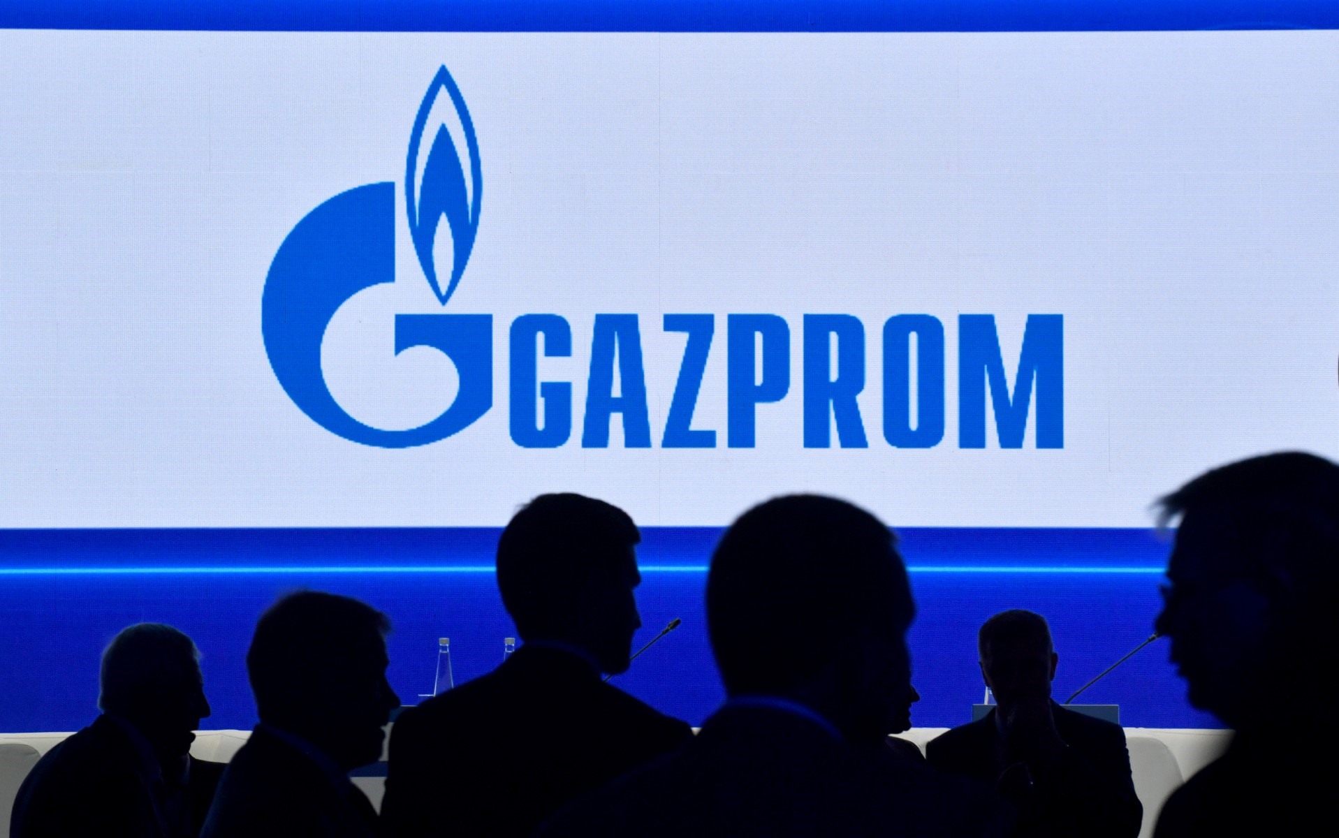 Logo của Gazprom. Ảnh: AFP