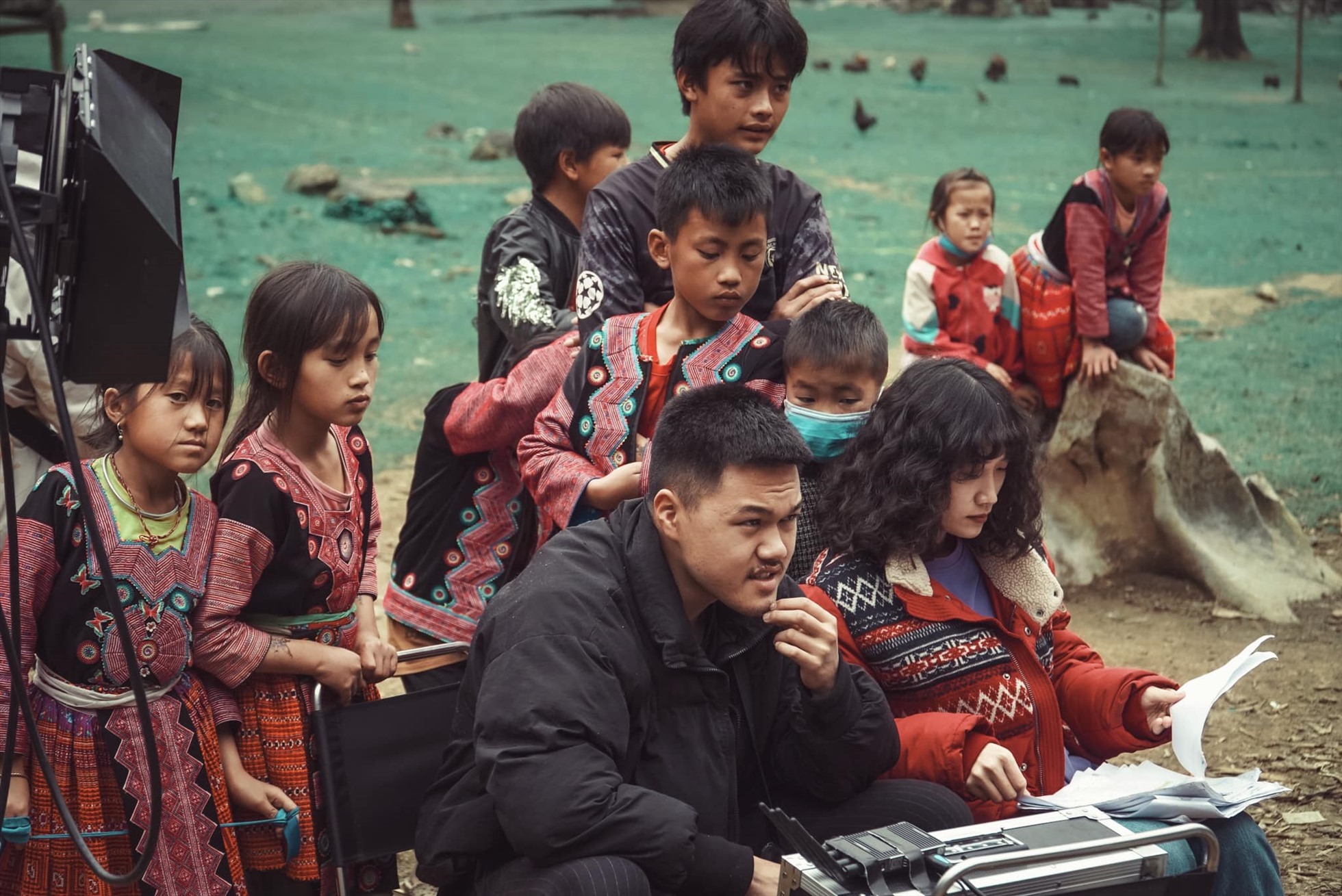 Phim được ghi hình với các diễn viên chủ yếu là người bản xứ tại Mộc Châu, Sơn La. Ảnh: Nhân vật cung cấp