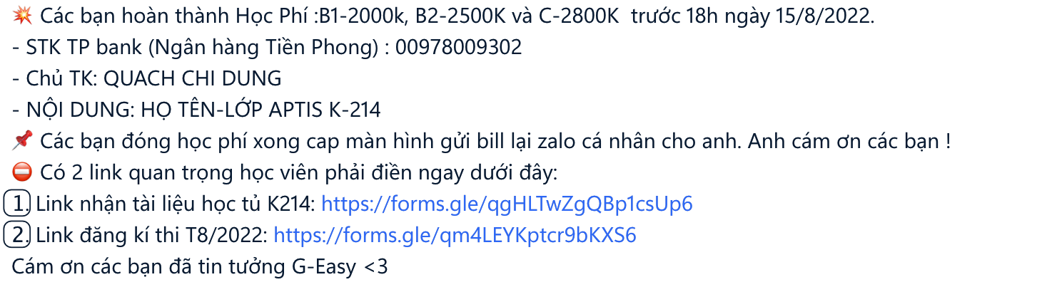 Mọi giao dịch chuyển khoản đều thông qua số tài khoản mang tên Quách Chí Dũng. Ảnh chụp màn hình