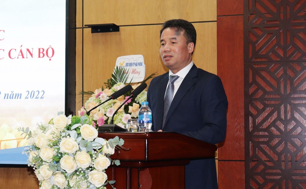 Nguyễn Thế Mạnh - Tổng Giám đốc BHXH Việt Nam phát biểu tại hội nghị. Ảnh: Hoàng Tùng