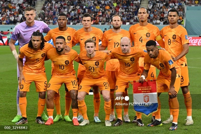 Đội hình ra sân tuyển Hà Lan. Ảnh: AFP