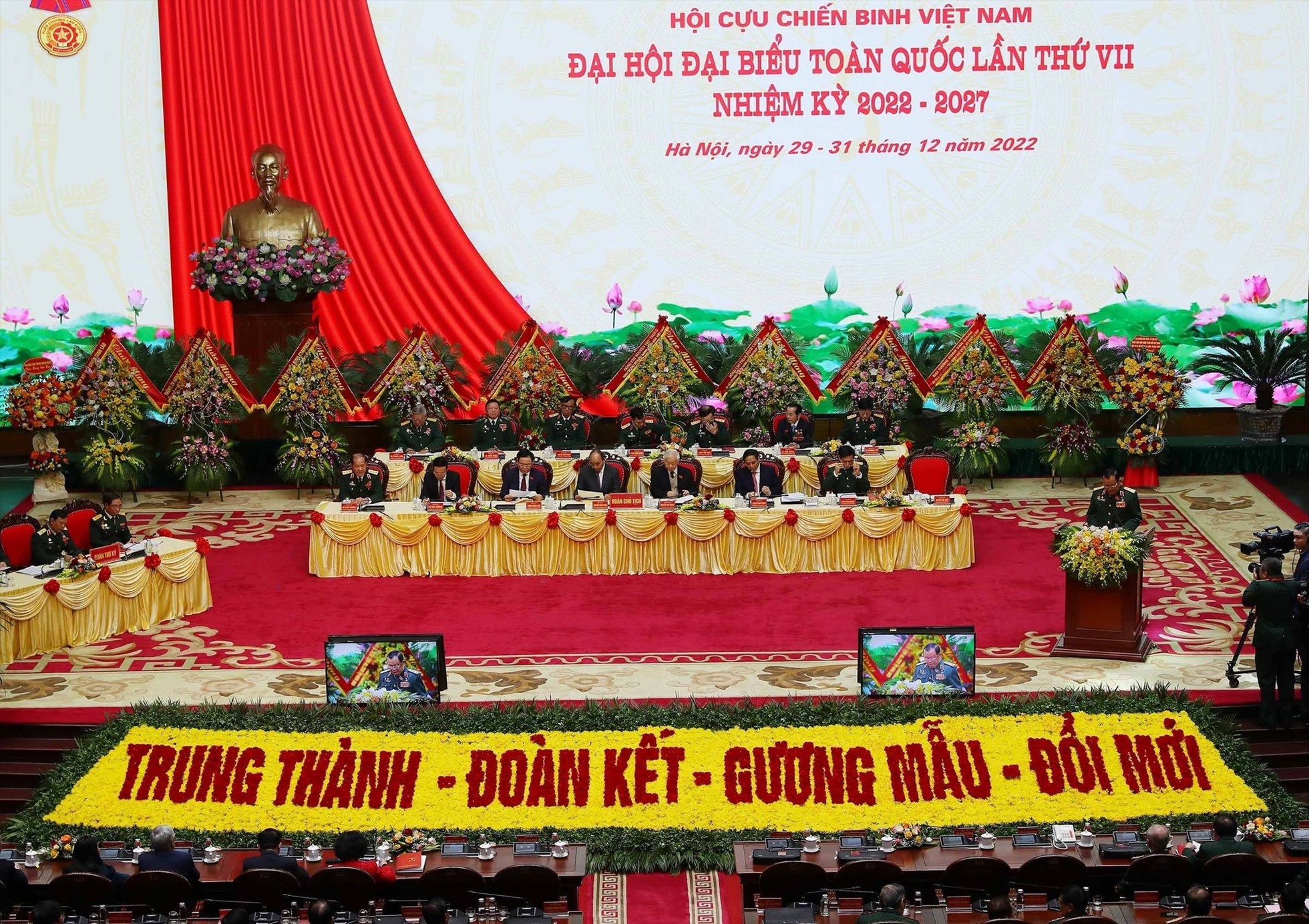 Đại hội Hội Cựu chiến binh Việt Nam lần thứ VII khai mạc sáng 30.12 tại Hà Nội. Ảnh: Trí Dũng