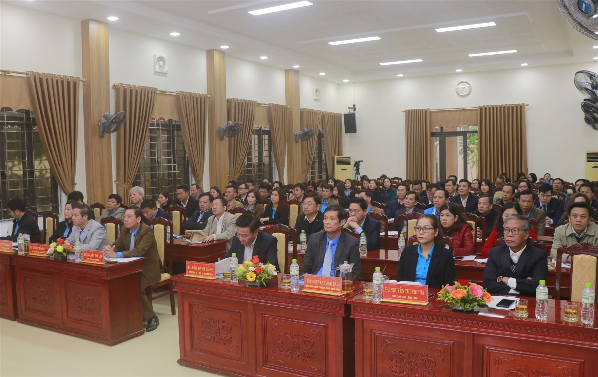Hội nghị tổng kết hoạt động công đoàn năm 2022 của LĐLĐ tỉnh Quảng Trị. Ảnh: Hưng Thơ.