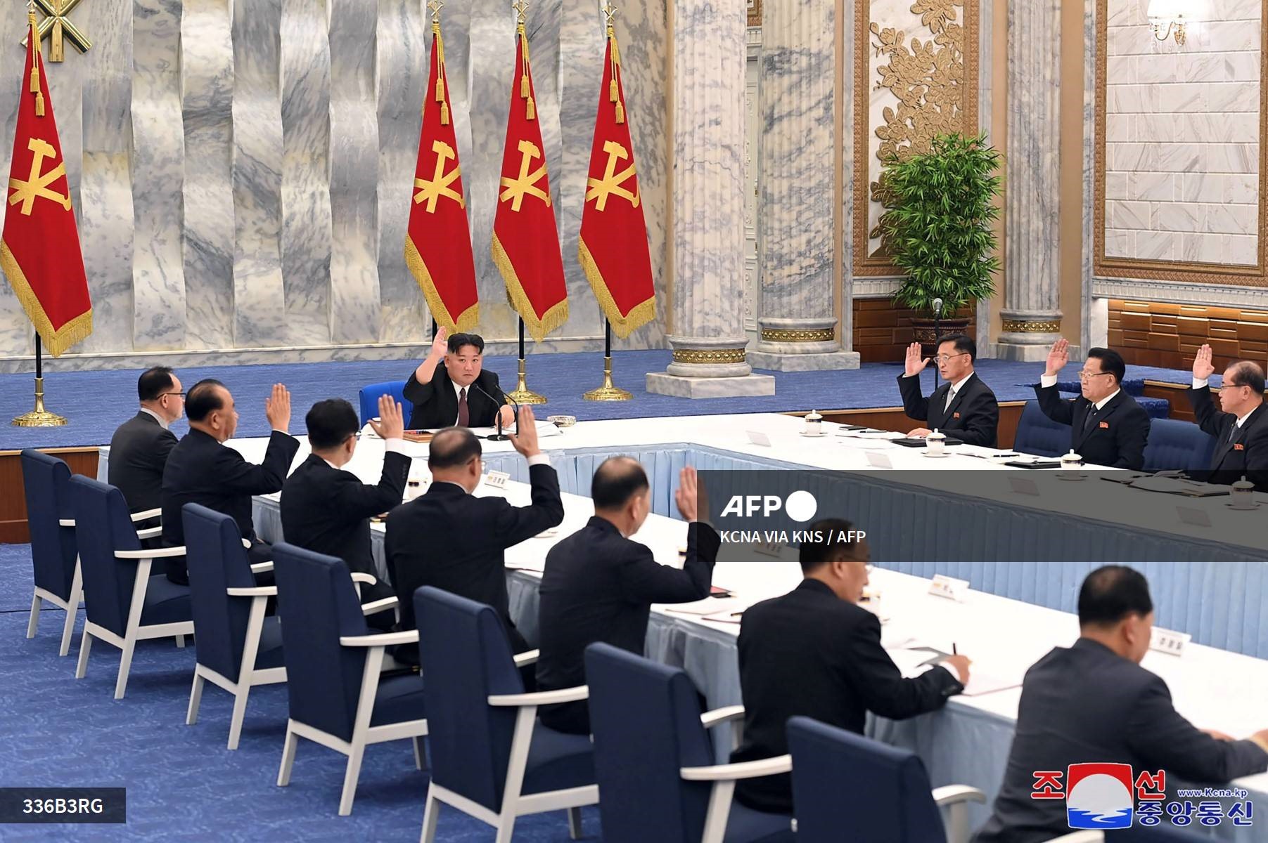 Triều Tiên đang họp hội nghị đặt ra các mục tiêu cho năm 2023. Ảnh: AFP