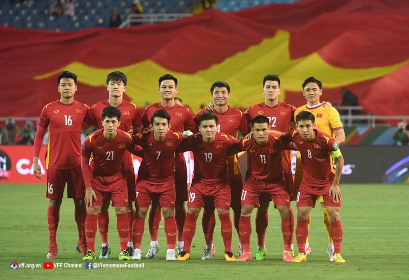 Tuyển Việt Nam giành 1 chiến thắng và 1 trận hoà tại vòng loại 3 World Cup 2022. Ảnh: VFF