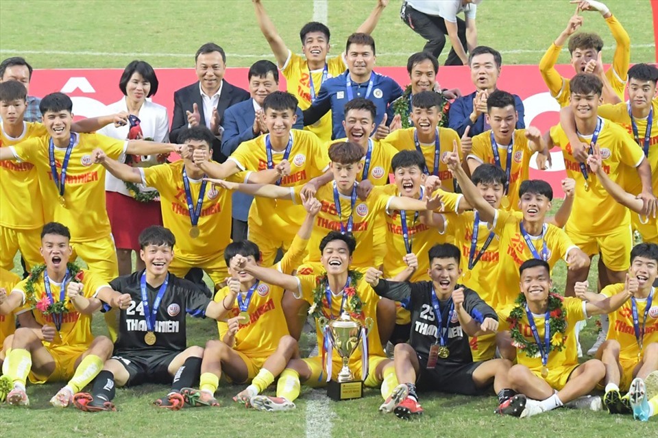U19 Hà Nội cùng vô địch trong năm 2022. Ảnh: K.H