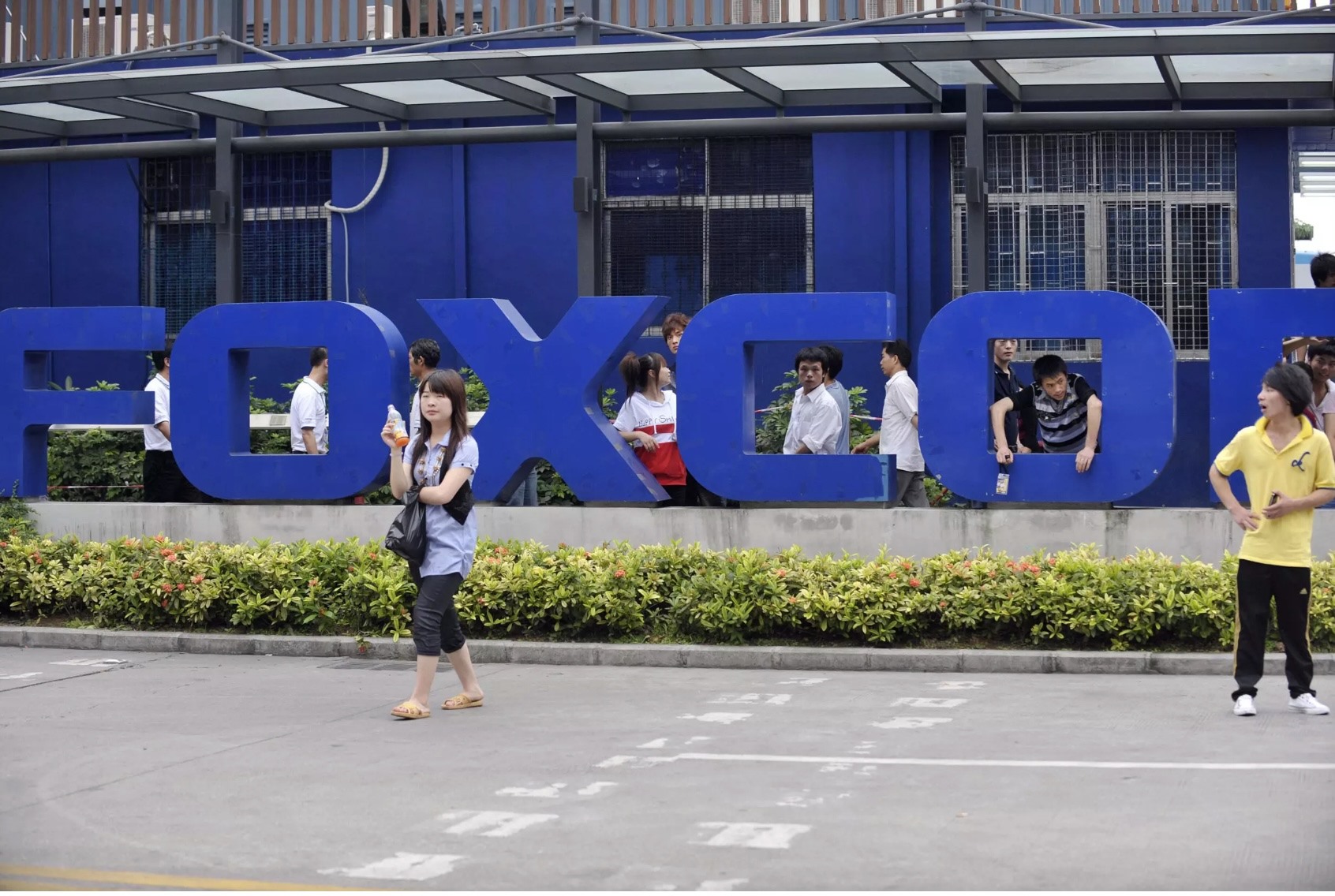 Nhà máy sản xuất iPhone của Foxconn ở Trung Quốc. Ảnh: AFP