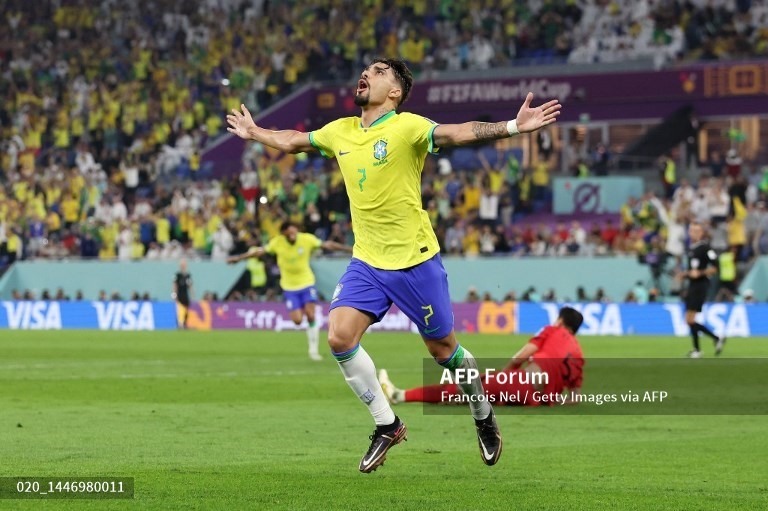 Brazil thắng dễ Hàn Quốc với tỷ số 4-1.  Ảnh: AFP