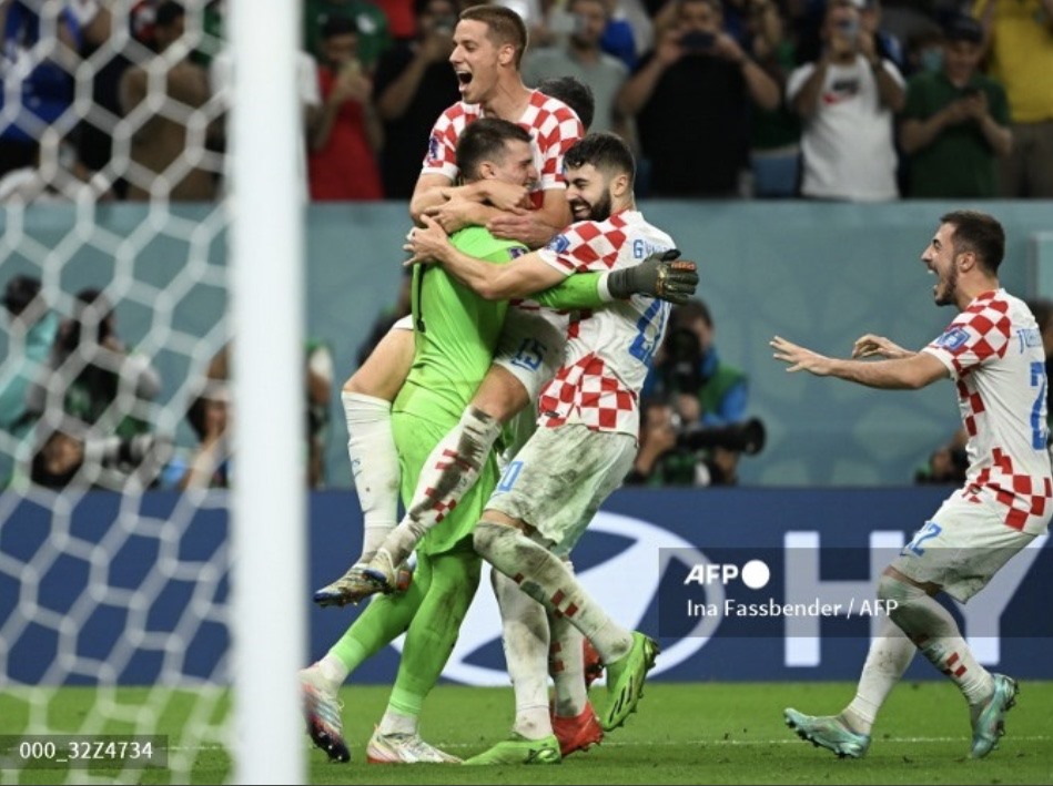 Croatia thắng Nhật Bản ở loạt luân lưu. Ảnh: AFP