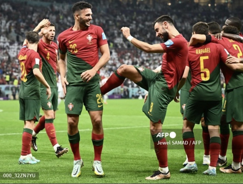 Tài năng trẻ Goncalo Ramos giúp Bồ Đào Nha đi tiếp ở World Cup. Ảnh: AFP