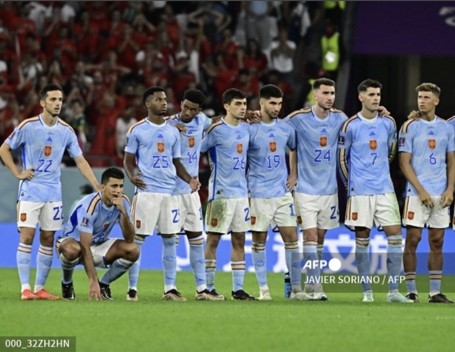 Đội tuyển Tây Ban Nha chia tay World Cup dù luôn kiểm soát bóng vượt trội. Ảnh: AFP