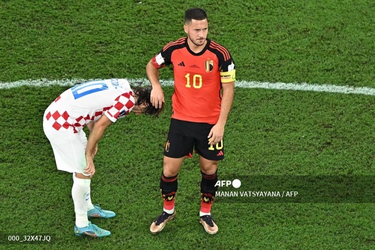 Hazard thi đấu thất vọng ở World Cup 2022. Ảnh: AFP