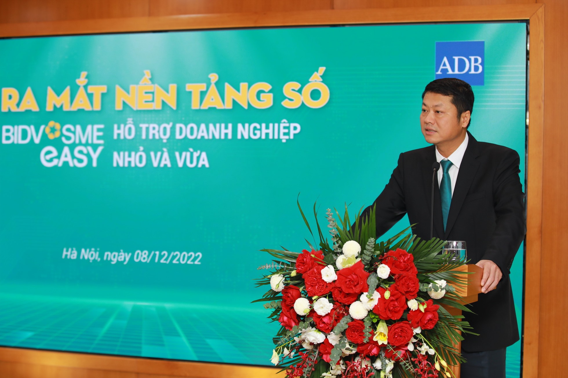 Ông Lê Ngọc Lâm - Tổng Giám đốc BIDV, phát biểu tại sự kiện Lễ ra mắt Nền tảng số SMEasy hỗ trợ DNNVV