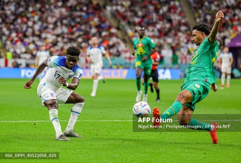 Saka đang chơi tốt ở World Cup 2022. Ảnh: AFP
