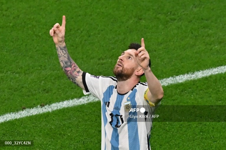 Messi đang cố gắng thể hiện những gì tốt nhất ở kỳ World Cup cuối cùng trong sự nghiệp. Ảnh: AFP