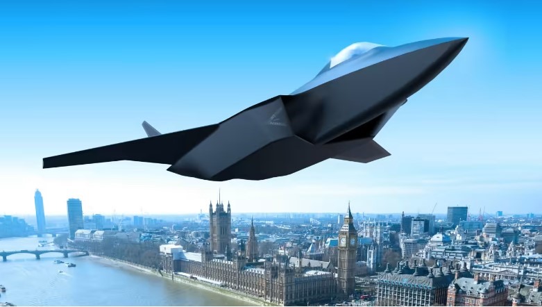Mô phỏng máy bay chiến đấu thế hệ tiếp theo Tempest. Ảnh: Chính phủ Vương quốc Anh