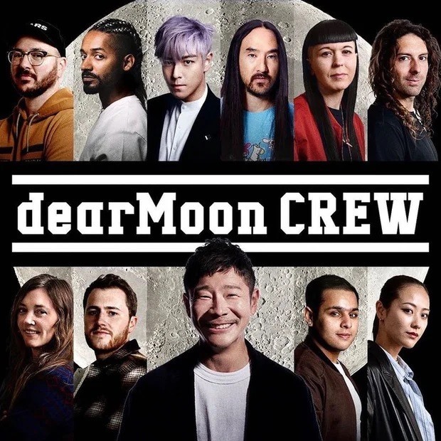 Đội ngũ phi hành đoàn của dự án DearMoon. Ảnh: Twitter