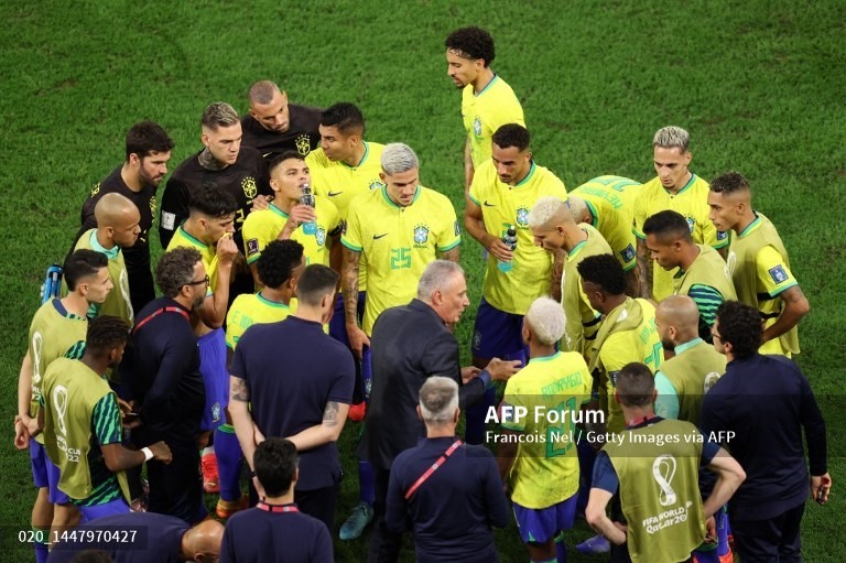 Đội tuyển Brazil một lần nữa dừng chân ở tứ kết và bị loại bởi một đội bóng Châu Âu. Ảnh: AFP