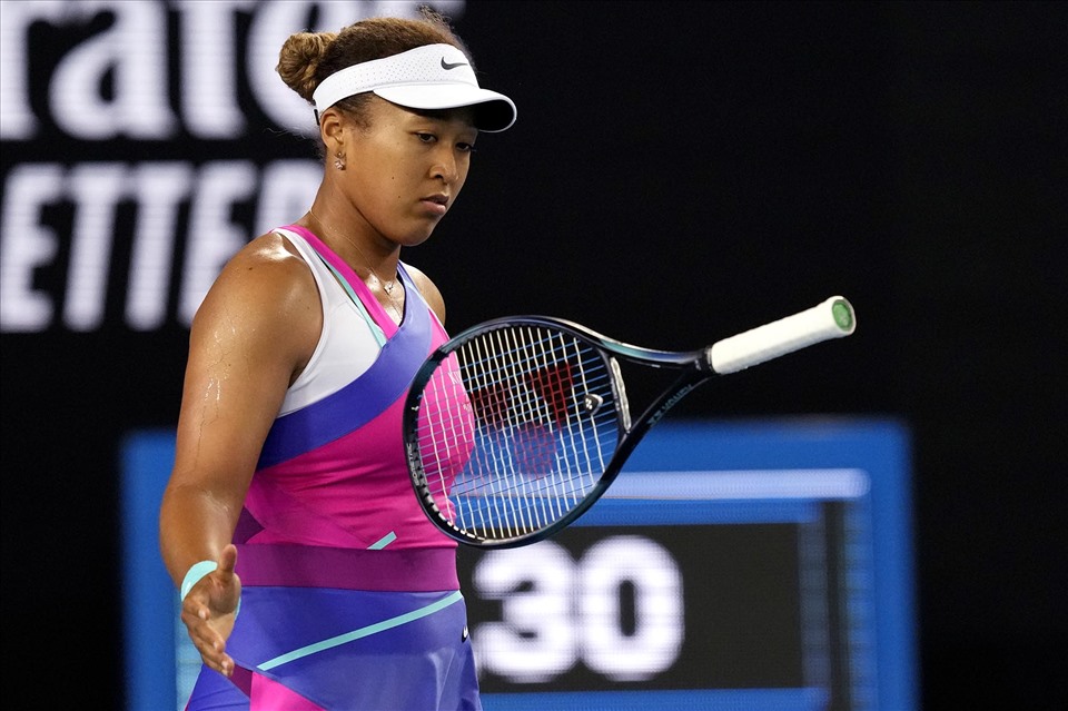 Naomi Osaka sớm dừng chân tại Australian Open năm nay, dù khẳng định là không còn bị ảnh hưởng bởi chứng trầm cảm nữa. Ảnh: AO