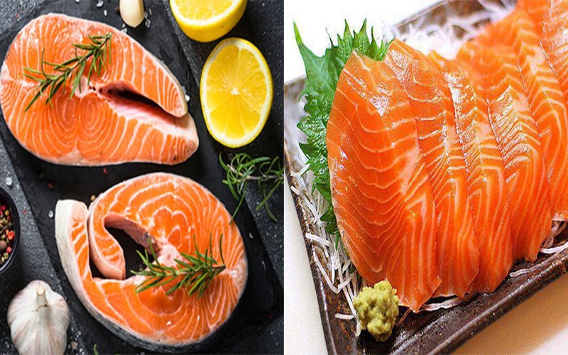 Cá hồi: Tiến sĩ Uma Naidoo, tác giả cuốn sách This is Your Brain on food cho biết: “Cá hồi giàu axit béo omega-3 giúp cải thiện tâm trạng hiệu quả. Ngoài ra, cá hồi cũng chứa tryptophan, góp phần mang lại cảm giác thư thái và cân bằng.