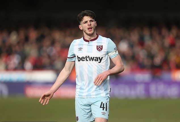 Declan Rice đeo băng đội trưởng trong chiến thắng gần nhất của West Ham tại FA Cup. Ảnh: FA