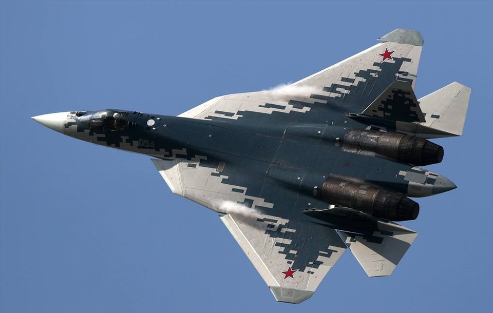 Su-57, tiêm kích thế hệ thứ 5 của Nga. Ảnh: TASS