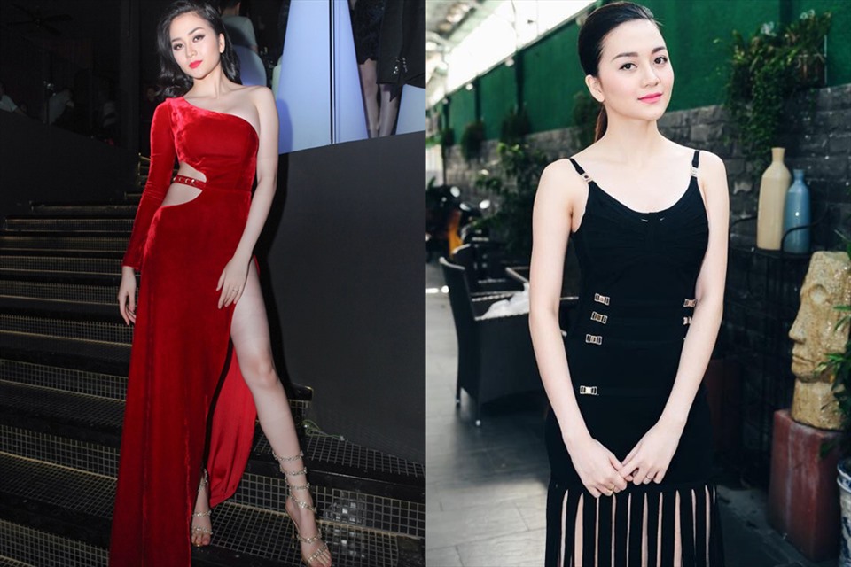 Năm 2016, Thiều Bảo Trang định hình cho mình phong cách thời trang sexy, quyến rũ. Trong các sự kiện, cô luôn chọn váy cắt khoét, xẻ tà hay tua rua để khoe da thịt. Ảnh: ST