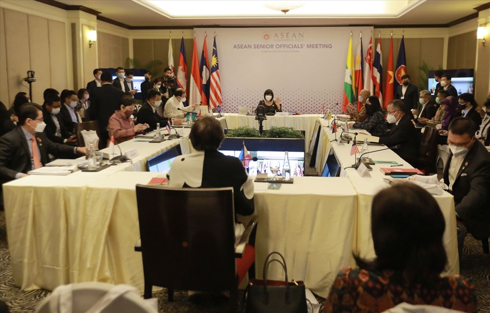 Hội nghị Quan chức Cao cấp (SOM) ASEAN đã diễn ra trực tiếp và trực tuyến tại Phnom Penh, Campuchia. Ảnh: Bộ Ngoại giao