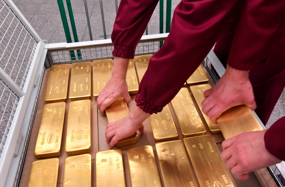Dự trữ vàng của Nga đang ở mức khoảng 2.298 tấn, đứng thứ 5 thế giới. Ảnh: Russia Beyond