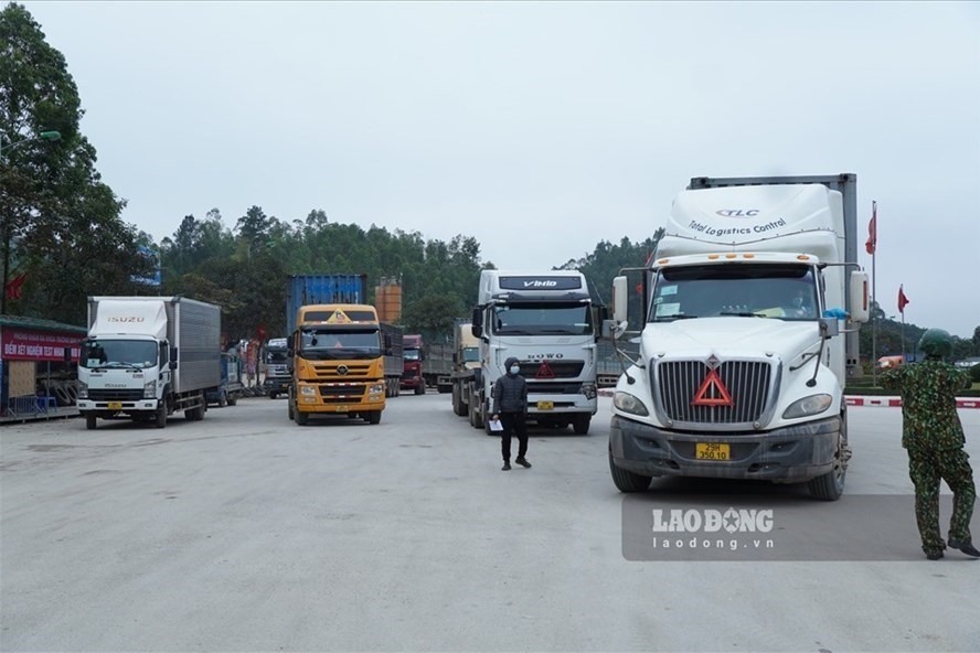 Năng lực thông quan tại các cửa khẩu trên địa bàn tỉnh Lạng Sơn rất chậm. Ảnh: LDO