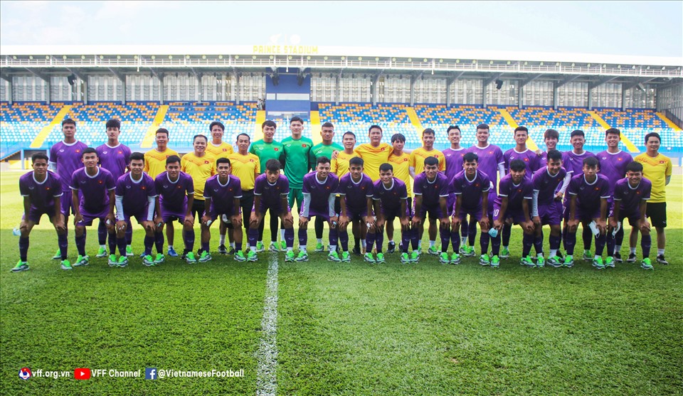 U23 Việt Nam tại sân thi đấu chính thức. Ảnh: VFF