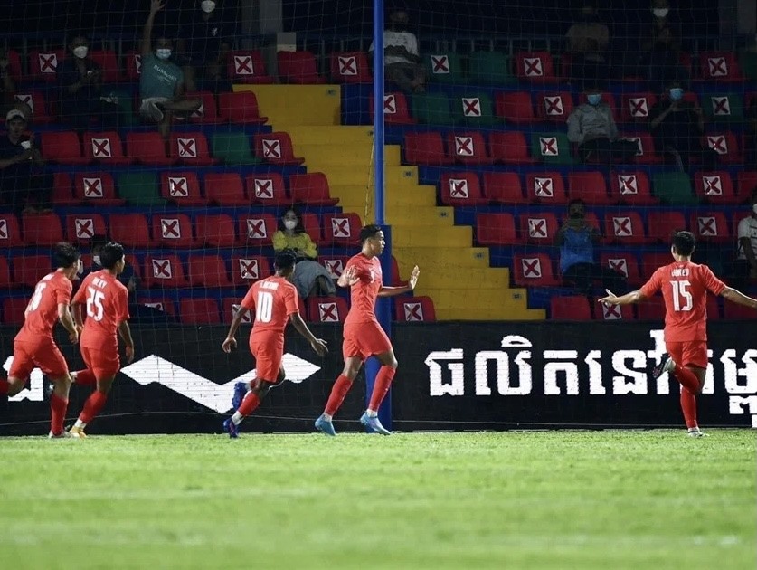 U23 Singapore thua trận ra quân trước khi đối đầu với U23 Việt Nam. Ảnh: Changsuek