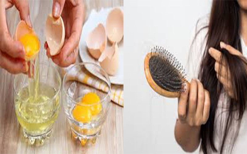 Lòng trắng trứng: Lòng trắng trứng giàu protein và lưu huỳnh giúp kích thích mọc tóc và chống rụng tóc. Lấy lòng trắng trứng, thêm dầu ô liu và mật ong và trộn đều. Thoa hỗn hợp lên tóc và da đầu. Chờ trong 20 phút trước khi xả tóc bằng dầu gội nhẹ.