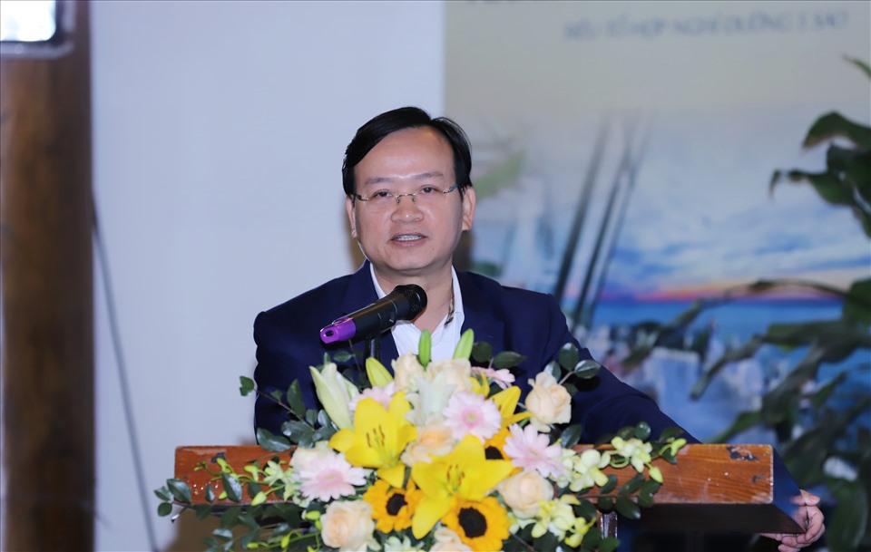Ông Phan Thanh Hải – Phó Tổng Giám đốc BIDV trình bày tham luận “Khó khăn trong quá trình xử lý nợ xấu và vướng mắc trong thực hiện Nghị quyết 42”.