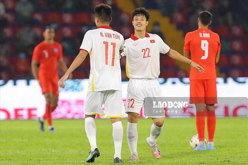 U23 Việt Nam nhiều khả năng sẽ dự giải quốc tế tại UAE để chuẩn bị cho vòng chung kết U23 Châu Á 2022, nơi đội cùng bảng với U23 Malaysia, Hàn Quốc và Thái Lan. Ảnh: T.V