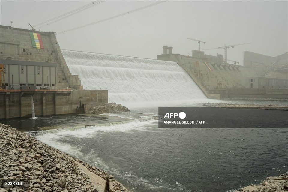 Toàn cảnh đập thủy điện Đại phục hưng (GERD). Ảnh: AFP