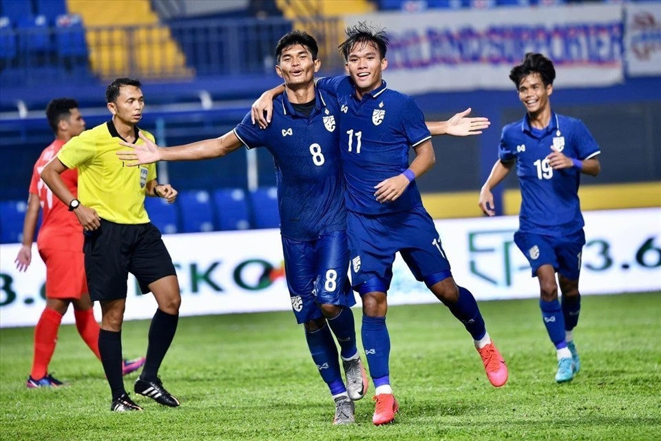 U23 Thái Lan có lợi thế về đội hình và thể lực trước cuộc đọ sức với U23 Việt Nam. Ảnh: Changsuek