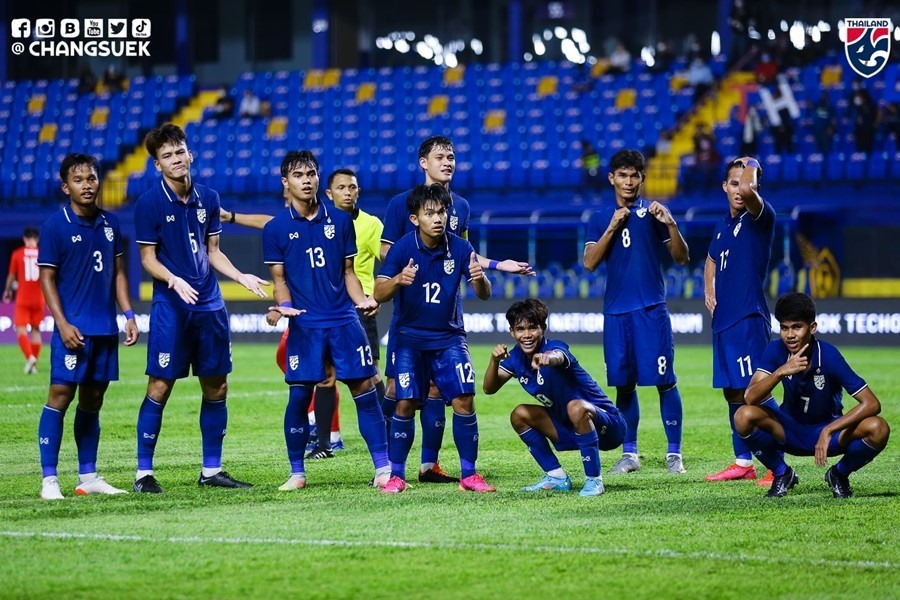 U23 Thái Lan có đội hình trẻ hơn, sẽ chủ động tấn công để thắng và giành ngôi đầu bảng. Ảnh: