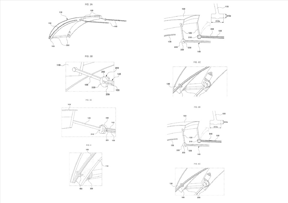 Những biến thể thiết kế cốp trượt khác nhau do Hyundai đề xuất. Ảnh: Hyundai.