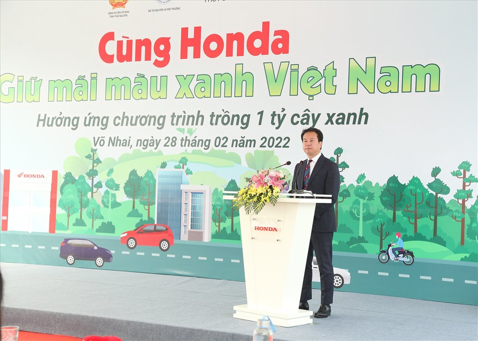 Ông Daiki Mihara_Tổng Giám đốc Công ty Honda Việt Nam phát biểu tại buổi lễ.